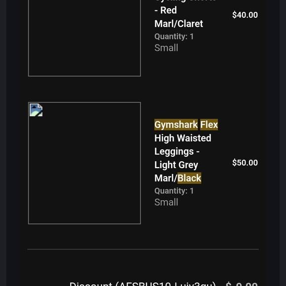 Gymshark Flex High Waisted Leggings - Light Grey Marl/Black - Picture 2 of 6